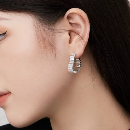 Sapphiresoul™ Emerald-Cut Heart Earrings – Love That Sparkles in Every Shade